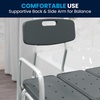 image:imageFlash Furniture HERCULES Series 300 Lb Capacity Adjustable Gray Bath amp Shower Transfer Bench with Back and Side ArmGrey
