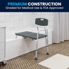 image:imageFlash Furniture HERCULES Series 300 Lb Capacity Adjustable Gray Bath amp Shower Transfer Bench with Back and Side ArmGrey