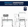 image:imageFlash Furniture HERCULES Series 300 Lb Capacity Adjustable Gray Bath amp Shower Transfer Bench with Back and Side ArmGrey