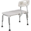 image:imageFlash Furniture HERCULES Series 300 Lb Capacity Adjustable Gray Bath amp Shower Transfer Bench with Back and Side ArmWhite