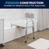 image:imageFlash Furniture HERCULES Series 300 Lb Capacity Adjustable Gray Bath amp Shower Transfer Bench with Back and Side ArmWhite