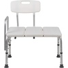 image:imageFlash Furniture HERCULES Series 300 Lb Capacity Adjustable Gray Bath amp Shower Transfer Bench with Back and Side ArmWhite