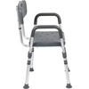 image:imageFlash Furniture HERCULES Series 300 Lb Capacity Adjustable White Bath amp Shower Chair with Quick Release Back amp ArmsGrey