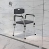 image:imageFlash Furniture HERCULES Series 300 Lb Capacity Adjustable White Bath amp Shower Chair with Quick Release Back amp ArmsGrey