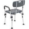 image:imageFlash Furniture HERCULES Series 300 Lb Capacity Adjustable White Bath amp Shower Chair with Quick Release Back amp ArmsGrey