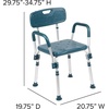 image:imageFlash Furniture HERCULES Series 300 Lb Capacity Adjustable White Bath amp Shower Chair with Quick Release Back amp ArmsNavy