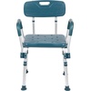 image:imageFlash Furniture HERCULES Series 300 Lb Capacity Adjustable White Bath amp Shower Chair with Quick Release Back amp ArmsNavy