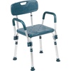 image:imageFlash Furniture HERCULES Series 300 Lb Capacity Adjustable White Bath amp Shower Chair with Quick Release Back amp ArmsNavy
