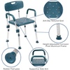 image:imageFlash Furniture HERCULES Series 300 Lb Capacity Adjustable White Bath amp Shower Chair with Quick Release Back amp ArmsNavy