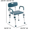 image:imageFlash Furniture HERCULES Series 300 Lb Capacity Adjustable White Bath amp Shower Chair with Quick Release Back amp ArmsNavy