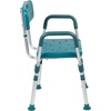 image:imageFlash Furniture HERCULES Series 300 Lb Capacity Adjustable White Bath amp Shower Chair with Quick Release Back amp ArmsTeal