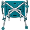 image:imageFlash Furniture HERCULES Series 300 Lb Capacity Adjustable White Bath amp Shower Chair with Quick Release Back amp ArmsTeal