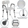 image:imageFlash Furniture HERCULES Series 300 Lb Capacity Adjustable White Bath amp Shower Chair with Quick Release Back amp ArmsWhite