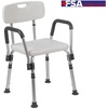 image:imageFlash Furniture HERCULES Series 300 Lb Capacity Adjustable White Bath amp Shower Chair with Quick Release Back amp ArmsWhite