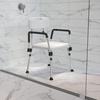 image:imageFlash Furniture HERCULES Series 300 Lb Capacity Adjustable White Bath amp Shower Chair with Quick Release Back amp ArmsWhite