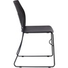 image:imageFlash Furniture HERCULES Series Set of 5 Commercial Stack Chair  660 lb Capacity  Durable Navy Perforated Plastic Back  Black Powder Coated Steel Sled BaseBlack