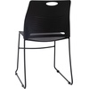 image:imageFlash Furniture HERCULES Series Set of 5 Commercial Stack Chair  660 lb Capacity  Durable Navy Perforated Plastic Back  Black Powder Coated Steel Sled BaseBlack