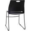 image:imageFlash Furniture HERCULES Series Set of 5 Commercial Stack Chair  660 lb Capacity  Durable Navy Perforated Plastic Back  Black Powder Coated Steel Sled BaseBlack