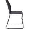 image:imageFlash Furniture HERCULES Series Set of 5 Commercial Stack Chair  660 lb Capacity  Durable Navy Perforated Plastic Back  Black Powder Coated Steel Sled BaseBlack