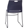image:imageFlash Furniture HERCULES Series Set of 5 Commercial Stack Chair  660 lb Capacity  Durable Navy Perforated Plastic Back  Black Powder Coated Steel Sled BaseNavy