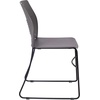 image:imageFlash Furniture HERCULES Series Set of 5 Commercial Stack Chair  660 lb Capacity  Durable Navy Perforated Plastic Back  Black Powder Coated Steel Sled BaseGrey