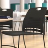 image:imageFlash Furniture HERCULES Series Set of 5 Commercial Stack Chair  660 lb Capacity  Durable Navy Perforated Plastic Back  Black Powder Coated Steel Sled BaseBlack