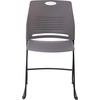 image:imageFlash Furniture HERCULES Series Set of 5 Commercial Stack Chair  660 lb Capacity  Durable Navy Perforated Plastic Back  Black Powder Coated Steel Sled BaseGrey