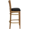 image:imageFlash Furniture HERCULES Series Vertical Slat Back Mahogany Wood Restaurant BarstoolBlack Vinyl SeatNatural Wood Frame