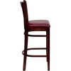 image:imageFlash Furniture HERCULES Series Vertical Slat Back Mahogany Wood Restaurant BarstoolBurgundy Vinyl SeatMahogany Wood Frame