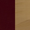 image:imageFlash Furniture HERCULES Series Vertical Slat Back Mahogany Wood Restaurant BarstoolBurgundy Vinyl SeatNatural Wood Frame
