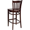 image:imageFlash Furniture HERCULES Series Vertical Slat Back Mahogany Wood Restaurant BarstoolMahogany Wood SeatMahogany Wood Frame