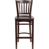 image:imageFlash Furniture HERCULES Series Vertical Slat Back Mahogany Wood Restaurant BarstoolWalnut Wood SeatWalnut Wood Frame