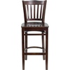 image:imageFlash Furniture HERCULES Series Vertical Slat Back Mahogany Wood Restaurant BarstoolWalnut Wood SeatWalnut Wood Frame