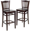 image:imageFlash Furniture HERCULES Series Vertical Slat Back Mahogany Wood Restaurant BarstoolWalnut Wood SeatWalnut Wood Frame
