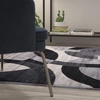 image:imageFlash Furniture Harken Collection 6 x 9 Geometric Area Rug  Black and Gray Olefin Facing  Jute Backing  Living Room or Bedroom