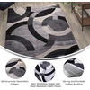 image:imageFlash Furniture Harken Collection 6 x 9 Geometric Area Rug  Black and Gray Olefin Facing  Jute Backing  Living Room or Bedroom