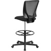 image:imageFlash Furniture Harper Ergonomic MidBack Mesh Drafting Chair with Black Fabric Seat and Adjustable Foot RingContemporary