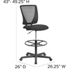 image:imageFlash Furniture Harper Ergonomic MidBack Mesh Drafting Chair with Black Fabric Seat and Adjustable Foot RingContemporary