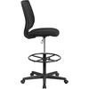 image:imageFlash Furniture Harper Ergonomic MidBack Mesh Drafting Chair with Black Fabric Seat and Adjustable Foot RingContemporary