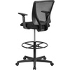 image:imageFlash Furniture Harper Ergonomic MidBack Mesh Drafting Chair with Black Fabric Seat and Adjustable Foot RingWith Arms