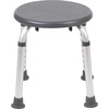 image:imageFlash Furniture Hercules Series Aluminum Bath and Shower Chair with Adjustable Seat Height AntiSlip Medical Shower Chair WhiteGray