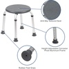 image:imageFlash Furniture Hercules Series Aluminum Bath and Shower Chair with Adjustable Seat Height AntiSlip Medical Shower Chair WhiteGray
