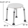 image:imageFlash Furniture Hercules Series Aluminum Bath and Shower Chair with Adjustable Seat Height AntiSlip Medical Shower Chair WhiteWhite