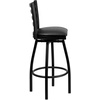 image:imageFlash Furniture Hercules Series Ladder Back Swivel Barstool Commercial Grade Modern Metal Bar Stool with Padded 360Degree Swivel Seat BlackBlack Vinyl SeatBlack Metal Frame