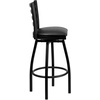 image:imageFlash Furniture Hercules Series Ladder Back Swivel Barstool Commercial Grade Modern Metal Bar Stool with Padded 360Degree Swivel Seat BlackBlack Vinyl SeatBlack Metal Frame