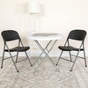 image:imageFlash Furniture Hercules Series Plastic Folding Chairs Lightweight Commercial Event Chairs with 330lb Static Weight Capacity Set of 4 WhiteBlackCharcoal Frame