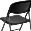 image:imageFlash Furniture Hercules Series Plastic Folding Chairs Lightweight Commercial Event Chairs with 330lb Static Weight Capacity Set of 4 WhiteBlackCharcoal Frame