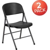 image:imageFlash Furniture Hercules Series Plastic Folding Chairs Lightweight Commercial Event Chairs with 330lb Static Weight Capacity Set of 4 WhiteBlackCharcoal Frame