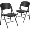 image:imageFlash Furniture Hercules Series Plastic Folding Chairs Lightweight Commercial Event Chairs with 330lb Static Weight Capacity Set of 4 WhiteBlackCharcoal Frame