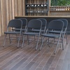 image:imageFlash Furniture Hercules Series Plastic Folding Chairs Lightweight Commercial Event Chairs with 330lb Static Weight Capacity Set of 4 WhiteBlackCharcoal Frame